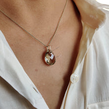Natural Green Amethyst Pendant, 14K Solid Yellow Gold, Pear Briolette, February Birthstone