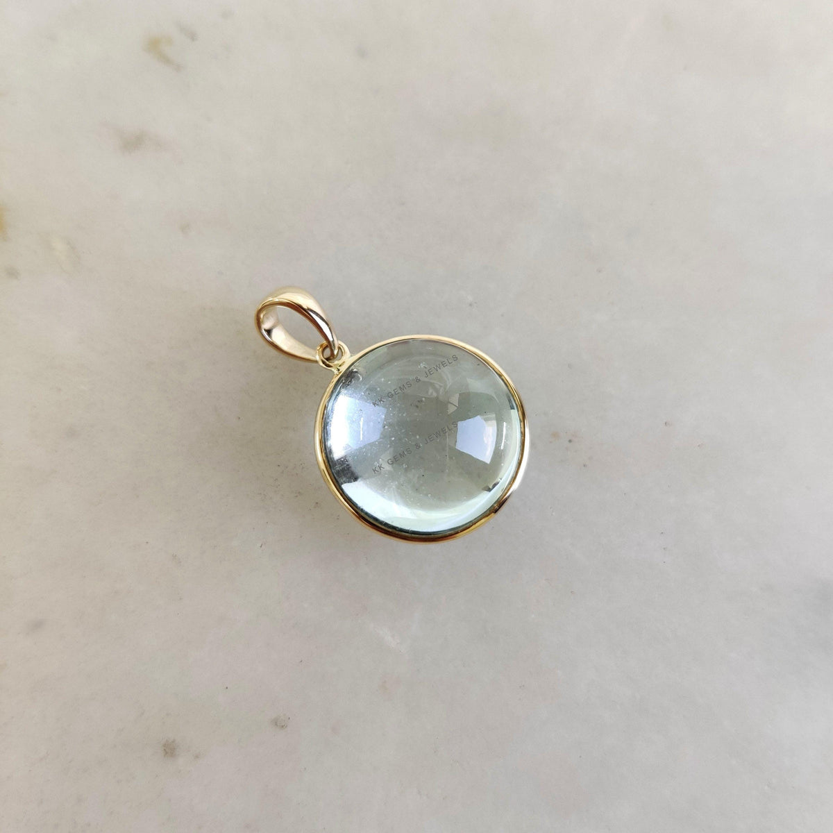 Natural Aquamarine Pendant, 14K Solid Yellow Gold Bezel Pendant, March Birthstone