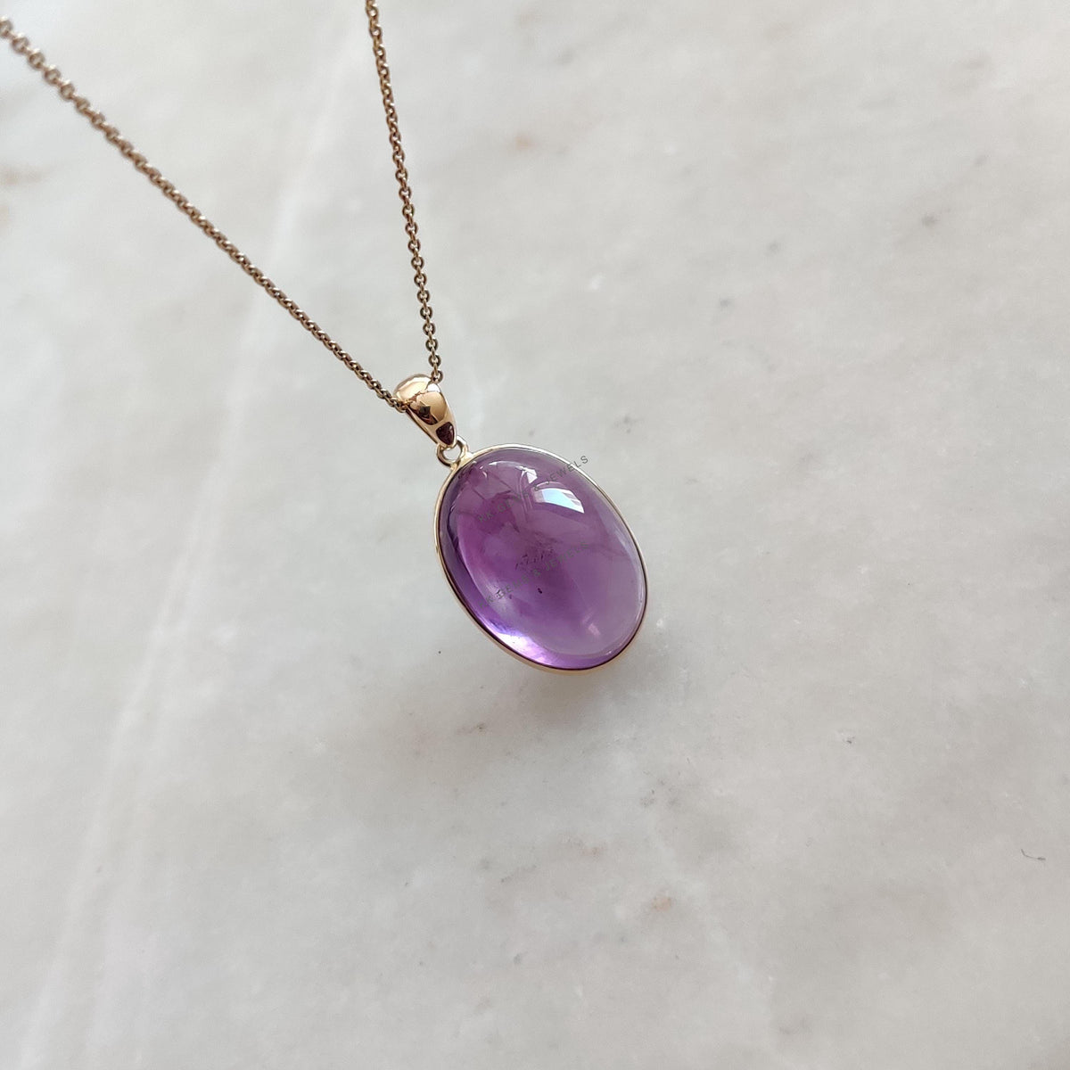 Natural Purple Amethyst Pendant, 14K Solid Yellow Gold Bezel Pendant, February Birthstone
