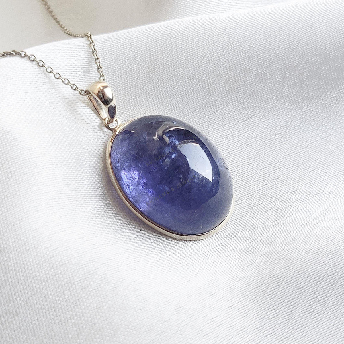 Natural Tanzanite Pendant, 14K Solid Yellow Gold, December Birthstone
