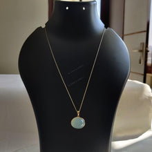 14K Solid Gold Natural White Moonstone Pendant, June Birthstone Jewelry
