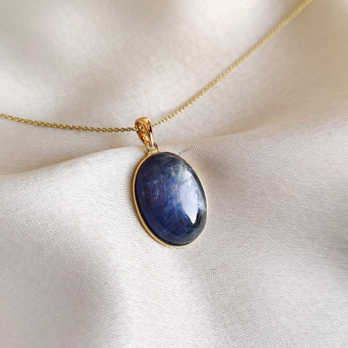 Natural Bi-Color Tanzanite Pendant: 14K Solid Yellow Gold December Birthstone