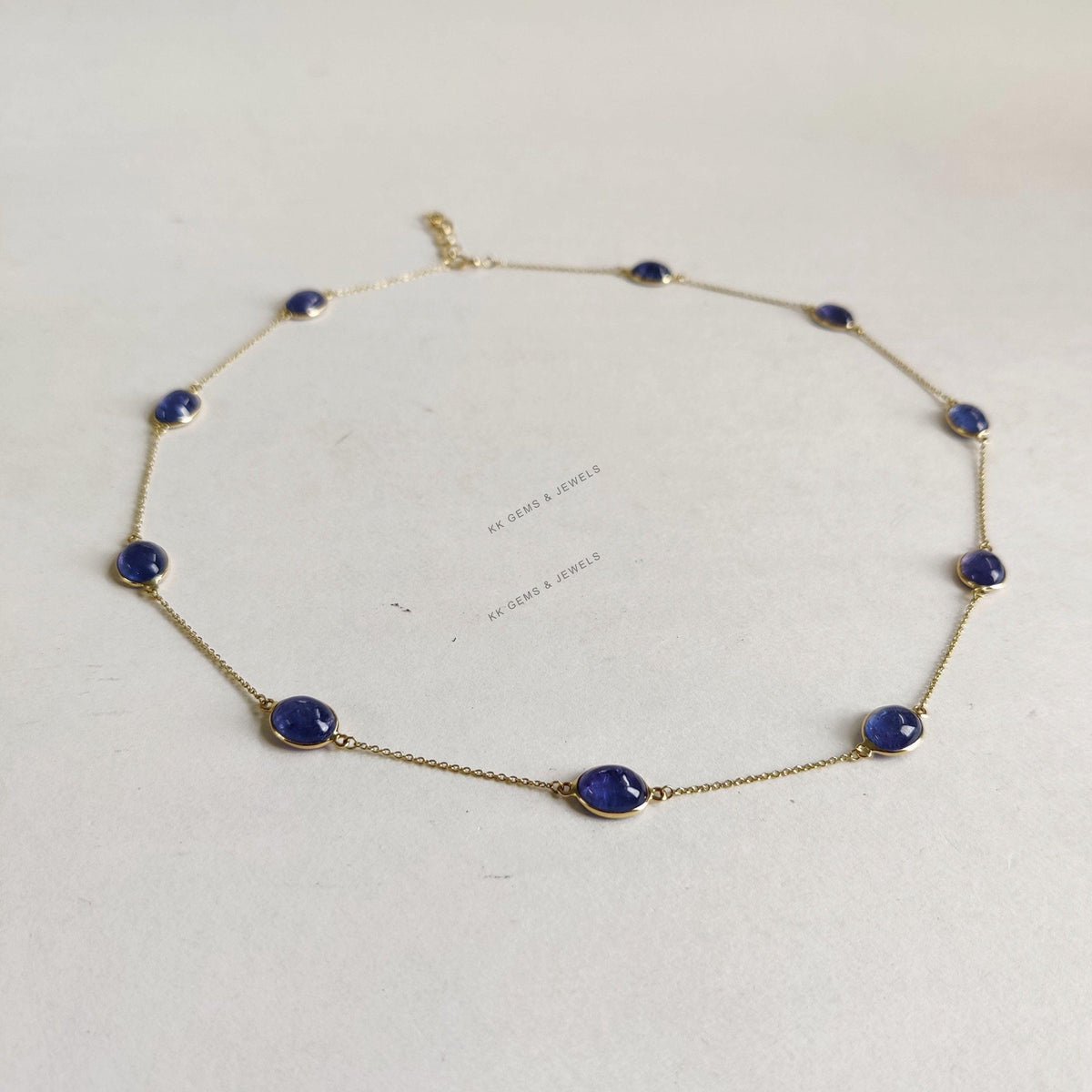 Natural Tanzanite Necklace, 14K Solid Yellow Gold Bezel Pendant