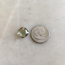 Natural Green Amethyst Pendant: 14K Solid Yellow Gold Drill Pendant, February Birthstone