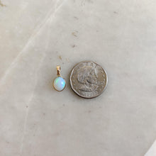Natural Ethiopion Opal Pendant, 14K Solid Yellow Gold Pendant, October Birthstone