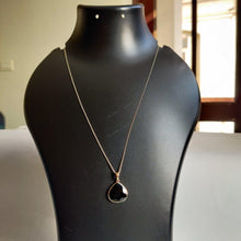 Natural Black Onyx 14K Solid Yellow Gold Pendant, December Birthstone Pendant,