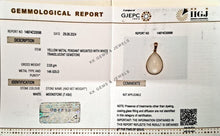 14K Solid Yellow Gold Natural White Moonstone Pear Pendant - June Birthstone
