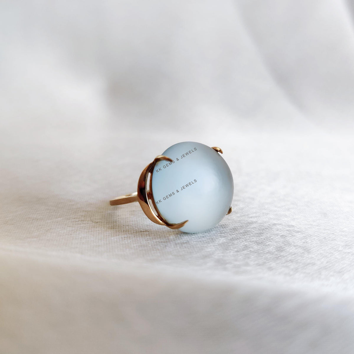 Natural Frosted Sky Blue Topaz Ring, 14K Solid Yellow Gold Sky Blue Topaz Ring, December Birthstone, Christmas Gift, Blue Topaz Jewelry
