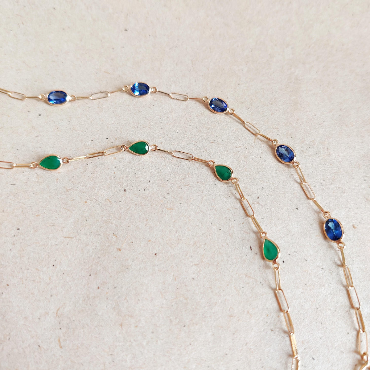 Natural Emerald 14K Solid Yellow Gold Bracelet, May Birthstone, Christmas Present, Bezel Set Bracelet,