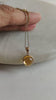 14K Solid Gold Round Natural Citrine Pendant, November Birthstone Jewelry